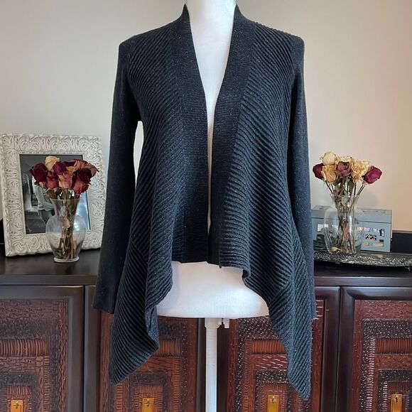 Eileen Fisher charcoal Cadigan sweater size Small Petite - Picture 1 of 9